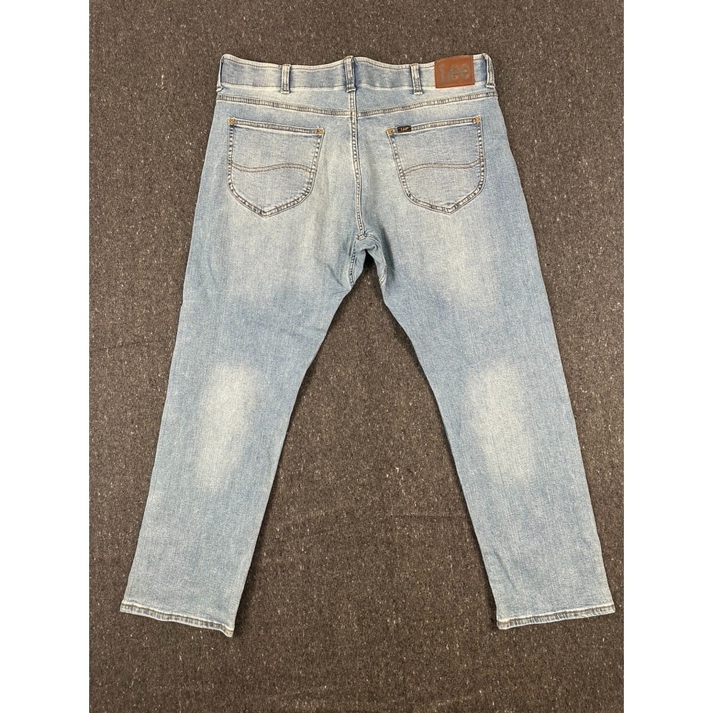 Lee Jeans Mens 38x30 Light Wash Slim Straight Stretch Denim Pants 2161535 - Picture 8 of 8